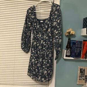Blue flowered dress